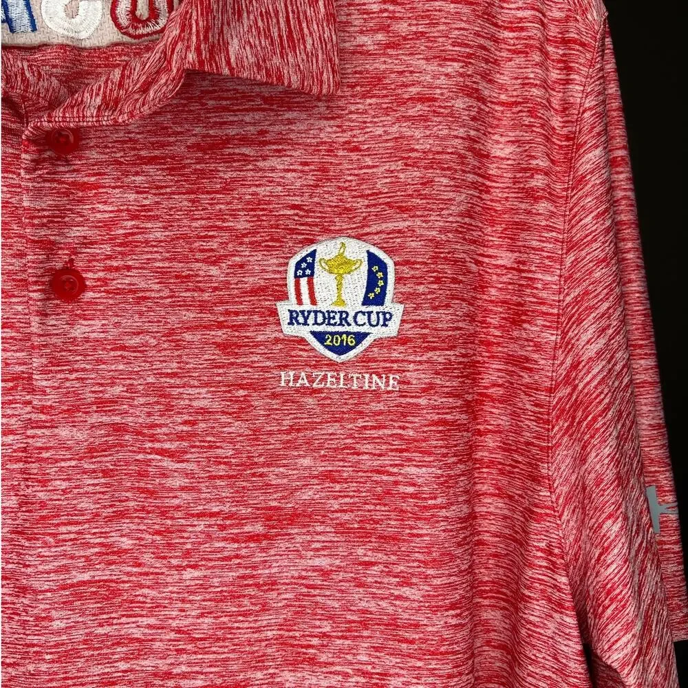 Under Armour 2016 Ryder Cup Hazeltine Polo Mens Medium Red
